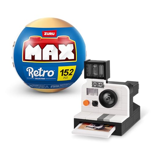 MAX Premium Retro Bausteine, Polaroidkamera, 1 Kapsel Premium Retro Bausteine, Polaroidkamera, 1 Kapsel, (bis zu 221 Teile, 6 zum Sammeln), Muttertagsgeschenk von MAX