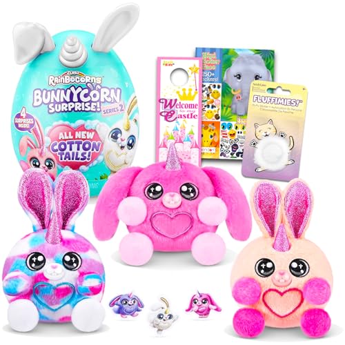 Rainbocorns Bunnycorn Surprise Egg Toy Series 2 - Bundle with Rainbocorns Bunnycorn Mystery Set with Plushie, Stickers, Door Hanger, More | Surprise Easter Egg Toys for Kids Rainbocorns Bunnycorn Surprise Egg Toy Series 2 - Bundle with Rainbocorns Bunnycorn Mystery Set with Plushie, Stickers, Door Hanger, More | Surprise Easter Egg Toys for Kids von Zuru