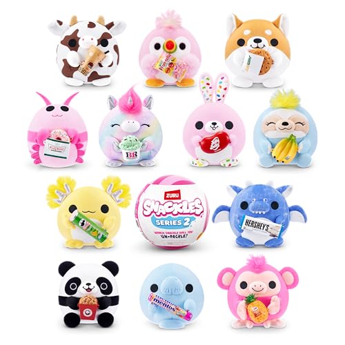 Snackles Serie 2 5-Zoll ZURU Cuddly Squishy Komfort 5-Zoll-Plüsch mit lizenzierten Snack Marke Accessoire zufällige Auswahl, Neutralfarbe von Snackles