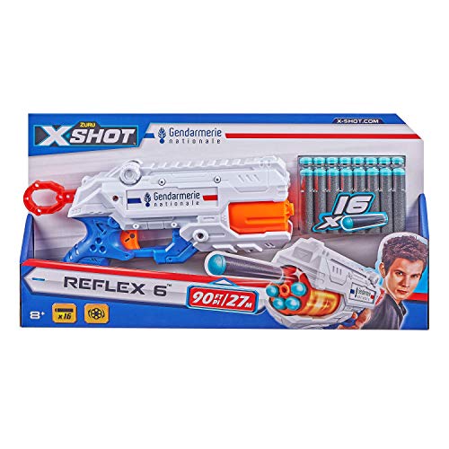 ZURU - Pistole XSHOT Gendarmerie, 36433-B, Drehzylinder, 6 Schuss - 16 Pfeile ZURU - Pistole XSHOT Gendarmerie, 36433-B, Drehzylinder, 6 Schuss - 16 Pfeile von Zuru