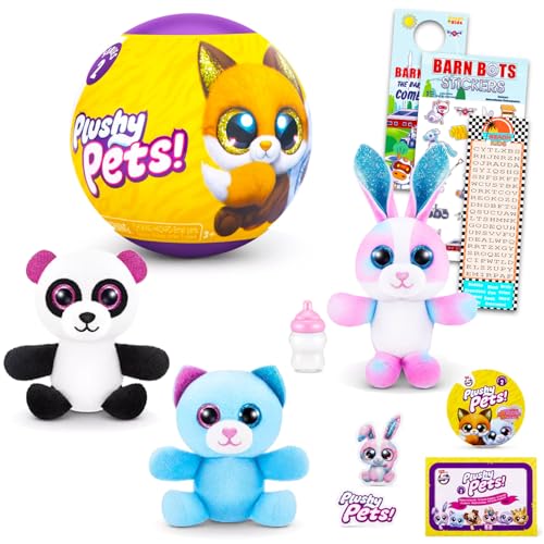 Zuru 5 Surprise Plushy Pets Mystery Set - Zuru Surprise Series 2 Mini Stuffed Animal Mystery Bundle with Stickers and More | Mystery Plushies for Kids, Boys, Girls Zuru 5 Surprise Plushy Pets Mystery Set - Zuru Surprise Series 2 Mini Stuffed Animal Mystery Bundle with Stickers and More | Mystery Plushies for Kids, Boys, Girls von Zuru