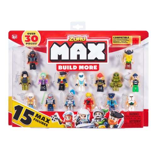 MAX Build More Mini-Figurenset (15 Figuren) - kompatibel mit anderen großen Marken von Zuru