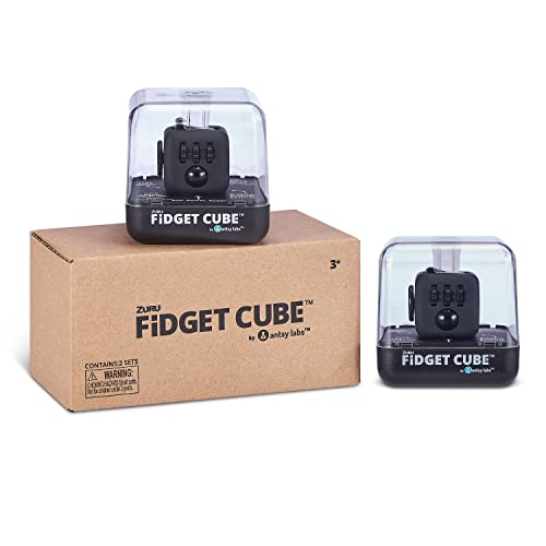 Fidget Cube von Antsy Labs, Antistresswürfel Schwarz (2er pack) von Zuru
