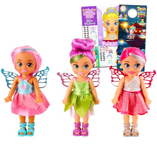 Zuru Sparkle Girlz Puppen-Set – 3er-Pack Bundle mit Zuru Mini-Feen-Puppen plus Aufklebern, mehr | Sparkle Girlz Feenpuppen für Kinder Zuru Sparkle Girlz Puppen-Set – 3er-Pack Bundle mit Zuru Mini-Feen-Puppen plus Aufklebern, mehr | Sparkle Girlz Feenpuppen für Kinder von Zuru