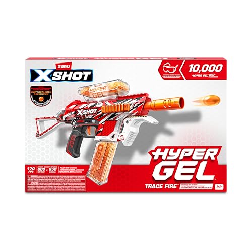 Zuru XSHOT Hyper Gel Trace Fire Spielzeugpistole, 170 fps für Kinder ab 8 Jahren, Unisex Zuru XSHOT Hyper Gel Trace Fire Spielzeugpistole, 170 fps für Kinder ab 8 Jahren, Unisex von Zuru