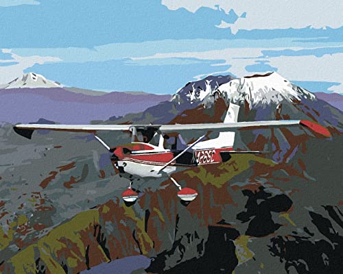 Zuty 627232, Malen nach Zahlen-Flugzeug ÜBER DEM Vulkan 80x100 cm ohne Keilrahmen Zuty 627232, Malen nach Zahlen-Flugzeug ÜBER DEM Vulkan 80x100 cm ohne Keilrahmen von Zuty