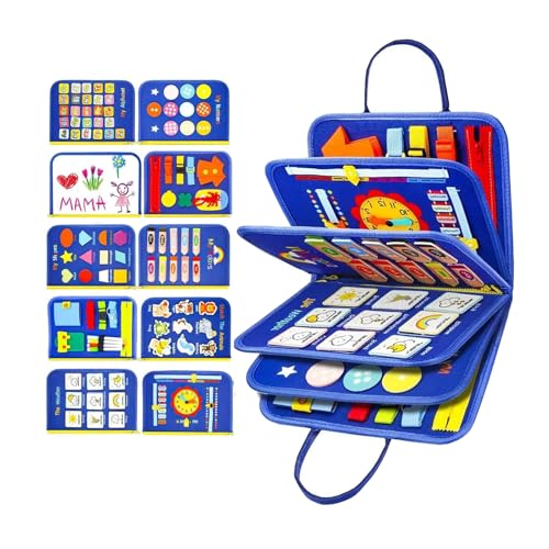 Zuzer Busy Board Montessori Spielzeug,10 in 1 Quiet Book,Kleinkinder Activity Board Geschenke für Jungs Mädchen Zuzer Busy Board Montessori Spielzeug,10 in 1 Quiet Book,Kleinkinder Activity Board Geschenke für Jungs Mädchen von Zuzer
