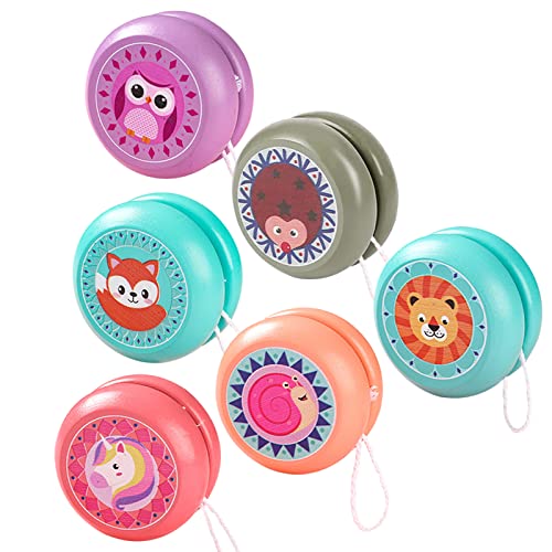 JoJo Kinder YoYo,Zuzer 6 Stücke Yo-Yos Spielzeug Yo Yo for Kids,Jungen Mädchen YoYo Balls Kinder Cartoon Tier Yo-Yo Kindergarten Puzzle Classic Nostalgic Spielzeug JoJo Kinder YoYo,Zuzer 6 Stücke Yo-Yos Spielzeug Yo Yo for Kids,Jungen Mädchen YoYo Balls Kinder Cartoon Tier Yo-Yo Kindergarten Puzzle Classic Nostalgic Spielzeug von Zuzer
