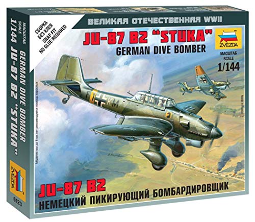 Zvezda 1:144 WWII Warg. AddOn Dt.JU-87 Stuka WA-Modellbausatz,Plastikbausatz, Bausatz zum Zusammenbauen, detaillierte Nachbildung, unlackiert ZVE-6123 Zvezda 1:144 WWII Warg. AddOn Dt.JU-87 Stuka WA-Modellbausatz,Plastikbausatz, Bausatz zum Zusammenbauen, detaillierte Nachbildung, unlackiert ZVE-6123 von Zvezda