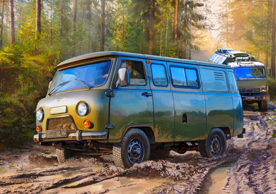 Russian military van UAZ 3909 Russian military van UAZ 3909 von Zvezda