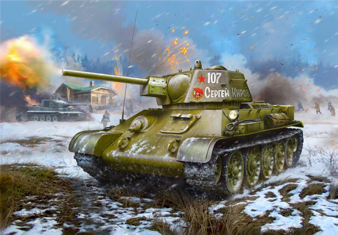 T-34/76 Mod.1942 Hexag. turret Sov. T-34/76 Mod.1942 Hexag. turret Sov. von Zvezda
