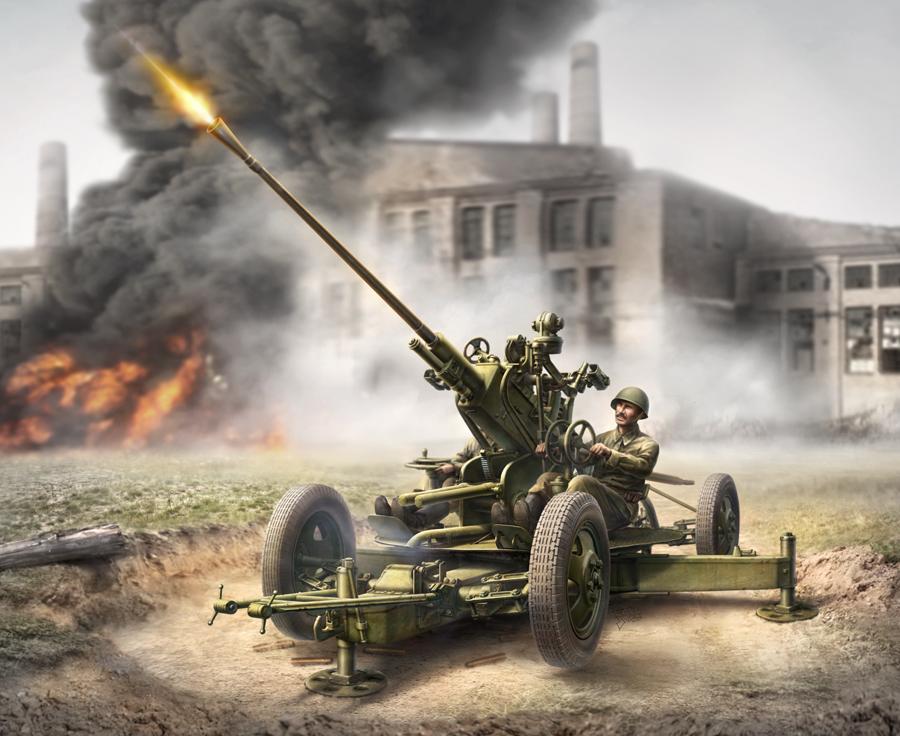 WWII Wargame AddOn Sov. Flak mit Truppen WWII Wargame AddOn Sov. Flak mit Truppen von Zvezda