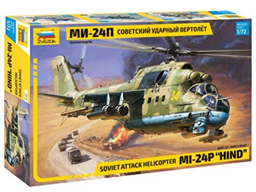 ZVEZDA 500787315 - 1:72 MIL - Mi 24P Helicopter, Modellbau, Bausatz, Standmodellbau, Hobby, Basteln, Plastikbausatz von Zvezda