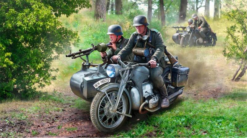 Zündapp K800 mit Seitenwagen von Zvezda