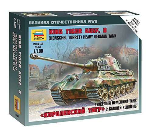 Zvezda 1/100 Sd.Kfz.182 Königstiger Henschel, Grün von Zvezda
