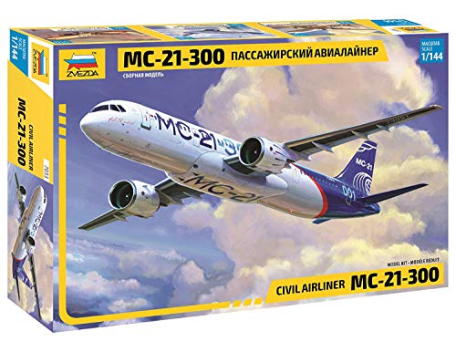Zvezda 1:144 Irkut MS-21-300 Verkehrsflugzeug, Modellbausatz,Plastikbausatz, Bausatz zum Zusammenbauen, detaillierte Nachbildung Zvezda 1:144 Irkut MS-21-300 Verkehrsflugzeug, Modellbausatz,Plastikbausatz, Bausatz zum Zusammenbauen, detaillierte Nachbildung von Zvezda