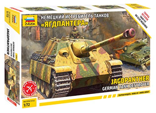 Zvezda 500785042-1:72 Jagdpanther Sd.Kfz. 173 - Plastikbausatz - Modellbausatz - Zusammenbauen - Bausatz - für Einsteiger - detailliert, Camouflage von Zvezda