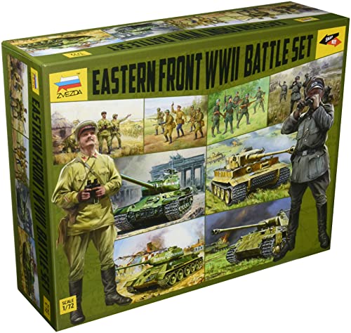 Zvezda 530005203 1:72 WWII Battle Set Ostfront, Modellbausatz,Plastikbausatz, Bausatz zum Zusammenbauen, detaillierte Nachbildung, Mehrfarbig von Zvezda