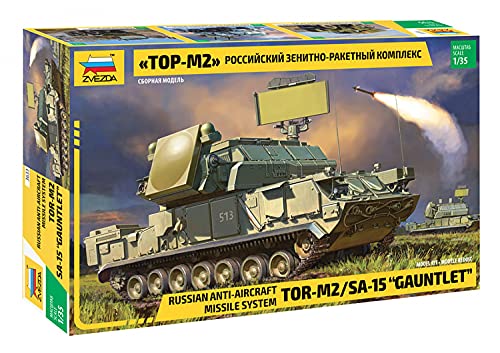 Zvezda 3633 1:35 Tor 2M/SA-15 Gauntlet Russ.Anti air - Modellbausatz,Plastikbausatz, Bausatz zum Zusammenbauen, detaillierte Nachbildung, Unlackiert von Zvezda