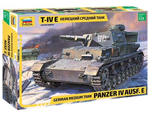 ZVEZDA 500783641 - 1:35 Panzer IV Ausf.E (Sd.Kfz.161) Germ., Modellbau, Bausatz, Standmodellbau, Hobby, Basteln, Plastikbausatz,Unlackiert von Zvezda