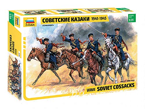 Zvezda 500783579-1:35 Soviet Cossacks Cavalry WWII - Plastikbausatz - Modellbausatz - Zusammenbauen - Bausatz - für Einsteiger - detailliert Zvezda 500783579-1:35 Soviet Cossacks Cavalry WWII - Plastikbausatz - Modellbausatz - Zusammenbauen - Bausatz - für Einsteiger - detailliert von Zvezda