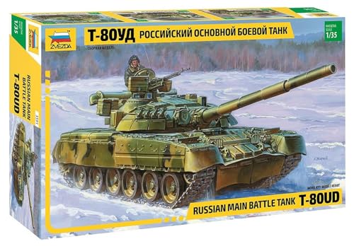 Zvezda 500783591 - 1:35 Modell Russischer Kampfpanzer T-80UD von Zvezda