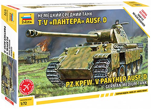 Zvezda 500785010 - 1:72 WWII Deutsche Panzerkampfwagen V Panther AUSF. D, Grau von GSI Creos