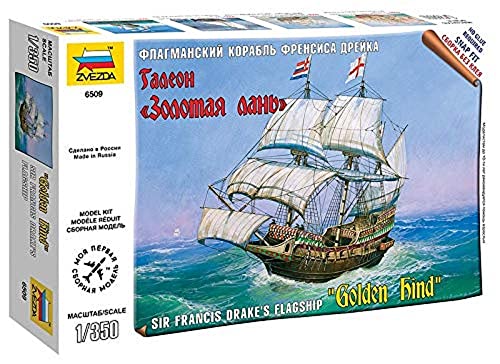 Zvezda 500786509 - Wasserfahrzeug - 1:350 Englische Galeone - Golden Hind von GSI Creos