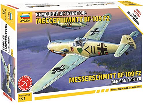 Zvezda 500787302-1:72 WWII Deutsche Jagdflugzeug Messerschmitt BF-109F2 von Zvezda
