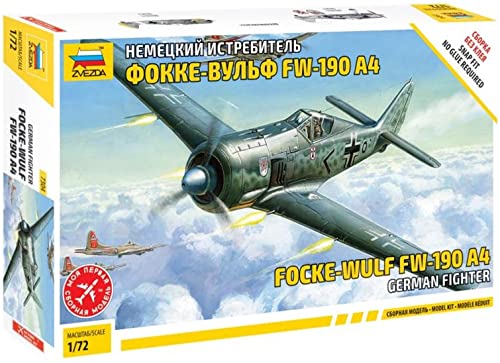 Zvezda 500787304-1:72 WWII Deutsche Jagdflugzeug Focke Wulf 190A4 von Zvezda