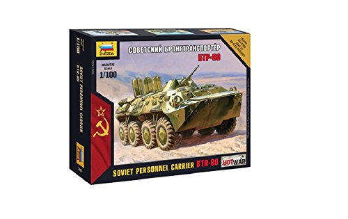 Zvezda 500787401-1:100 BTR-80 Russischer gepanzerter Verkehr, Grün, Schwarz von Zvezda