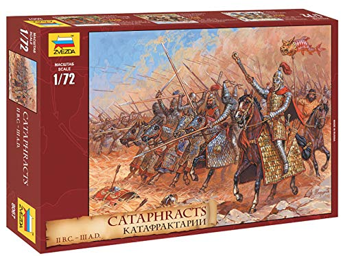 Zvezda 500788067 1:72 Cataphracts II B.C. -III A.D, Modellbausatz,Plastikbausatz, Bausatz zum Zusammenbauen, detaillierte Nachbildung ZVE-8067 von Zvezda