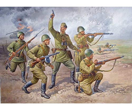 Zvezda 500788077-1:72 WWII Figuren-Set Russische Infanterie von GSI Creos