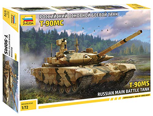 Zvezda 1:72 T-90MS Russian Main Battle Tank, Modellbausatz,Plastikbausatz, Bausatz zum Zusammenbauen, detaillierte Nachbildung, Rote Zvezda 1:72 T-90MS Russian Main Battle Tank, Modellbausatz,Plastikbausatz, Bausatz zum Zusammenbauen, detaillierte Nachbildung, Rote von Zvezda