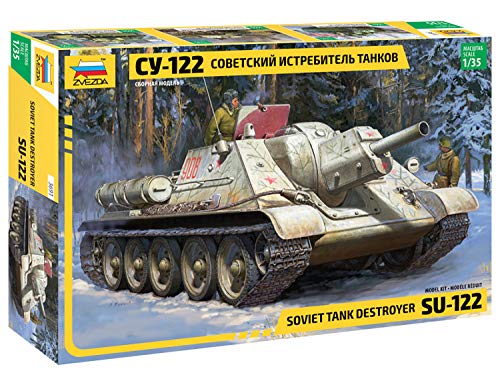 Zvezda 1:35 SU-122 Sowjet. Selbstfahrhaubitze, Modellbausatz,Plastikbausatz, Bausatz zum Zusammenbauen, detaillierte Nachbildung Zvezda 1:35 SU-122 Sowjet. Selbstfahrhaubitze, Modellbausatz,Plastikbausatz, Bausatz zum Zusammenbauen, detaillierte Nachbildung von Zvezda