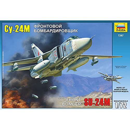 Zvezda 1:72 Sukhoi SU-24M Fencer-D, Modellbausatz,Plastikbausatz, Bausatz zum Zusammenbauen, detaillierte Nachbildung, einschließlich Grau Zvezda 1:72 Sukhoi SU-24M Fencer-D, Modellbausatz,Plastikbausatz, Bausatz zum Zusammenbauen, detaillierte Nachbildung, einschließlich Grau von Zvezda