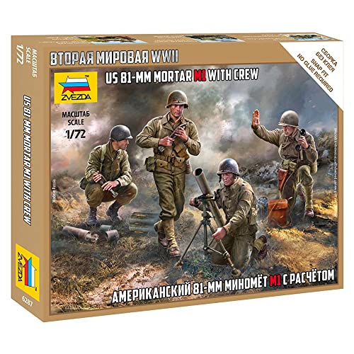 Zvezda 926287 1/100 US 81 mm Mörser mit Besatzung, Weiß Zvezda 926287 1/100 US 81 mm Mörser mit Besatzung, Weiß von Zvezda