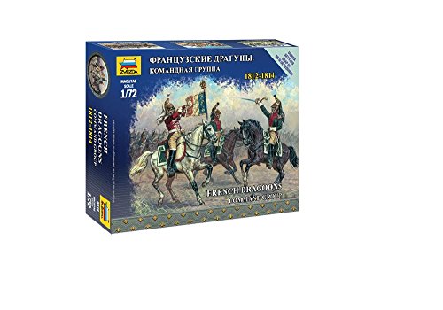 Zvezda 6818 - Französische Dragoner Kommandogruppe 1812-1814 - Unlackierte Plastiksoldaten Bausatz - Maßstab 1:72 20 Figuren 1 von Zvezda