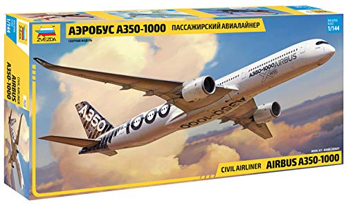 Zvezda 530007020-1:144 Airbus A350-1000 - Plastikbausatz - Modellbausatz - Zusammenbauen - Bausatz - für Einsteiger - detailliert, Unlackiert Zvezda 530007020-1:144 Airbus A350-1000 - Plastikbausatz - Modellbausatz - Zusammenbauen - Bausatz - für Einsteiger - detailliert, Unlackiert von Zvezda