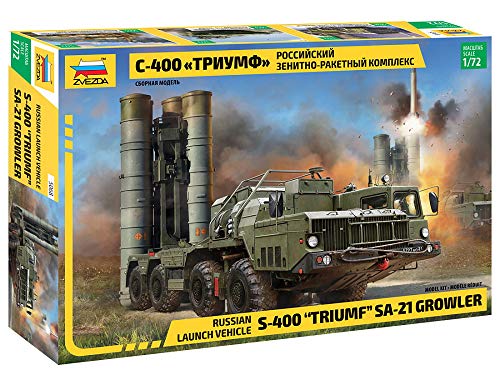 Zvezda 5068 1:72 S-400“Triumf”AA Missile Sys. SA-21 - Modellbausatz,Plastikbausatz, Bausatz zum Zusammenbauen, detaillierte Nachbildung, Unlackiert von Zvezda