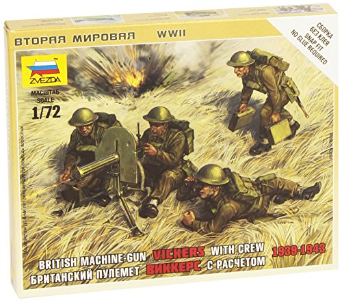 Zvezda 1/72 WWII Britisches Maschinengewehr mit Besatzung1939-42 von Zvezda