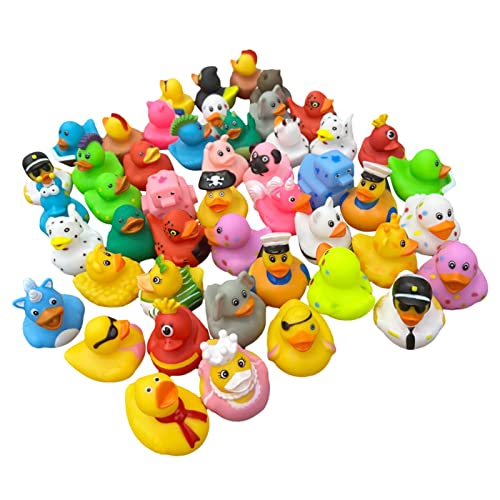 Enten aus Gummi, 25 Stück, bunte Enten, schwimmendes Entenspielzeug, leichte Gummienten für das Babybad, Enten zum Baden, Zubehör von Zvn Zojne