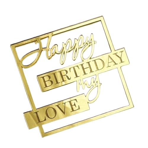 Kuchendekoration für Geburtstag, Kuchendekoration, einzigartiger Torteneinsatz, Acryl, Liebhaber, Topper, Geburtstag, Eleganz, für Geburtstagsfeiern von Zvn Zojne
