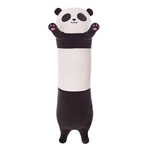 Kuschelkissen aus weichem Panda, weiches Plüschkissen, niedliches Cartoon-Panda-Kissen, langes Körperkissen zum Schlafen, Kätzchen aus Plüsch, weiches Tierohr, Spielzeug C von Zvn Zojne