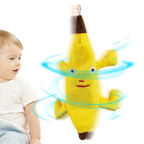 Schlüsselanhänger Banane aus Plüsch, Plüschspielzeug für Tanz mit Musik | Spielzeug Schlüsselanhänger Banane aus Plüsch – multifunktionales Plüschspielzeug für Auto, Reisen, Haus und Schule von Zvn Zojne