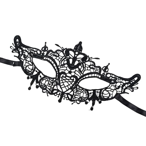 Schwarze Maskenkostüm, Karnevalsmaske | Elegante Augenmaske mit verbundenen Augen | Festival Deko Zubehör, Augenmaske Tier für Party Co von Zvn Zojne