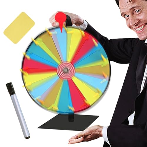 Tisch-Roulette-Spinner, Preisrad-Spinner, 15 Steckplätze, Farbglücksspiel mit Ständer, Roulette-Rad für Karneval, Messe, Spins Spiele Erwachsene, Gewinnspiel Fortune Spin Spiele von Zvn Zojne