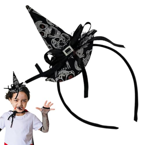 Zvn Zojne Hexenhut Stirnband - Hexenkostüm Kopfbedeckung | Schleife Spitze Hexenhut Kopfbedeckung | Halloween Hexenhut Haarband | Frauen Halloween Stirnbänder Hexenhut Haarband für Cosplay Zvn Zojne Hexenhut Stirnband - Hexenkostüm Kopfbedeckung | Schleife Spitze Hexenhut Kopfbedeckung | Halloween Hexenhut Haarband | Frauen Halloween Stirnbänder Hexenhut Haarband für Cosplay von Zvn Zojne