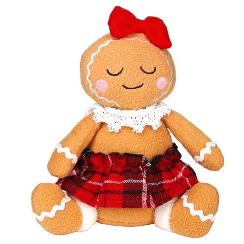 Zvn Zojne Mädchen und Junge aus Plüsch, Gewürz-Plüschtier, Plüschtier sitzend in Gewürzform mit karierter Kleidung, Weihnachtsdekoration aus Gewürzen, Plüschmann aus von Zvn Zojne