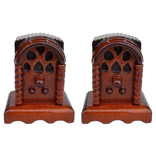 Antike Miniatur-Radio-Modellfigur aus Holz im Maßstab 1:12 für Puppenhaus-Szene, Dekoration und Sammlerstück, Puppenhaus, Miniatur-Radio von ZwaitL